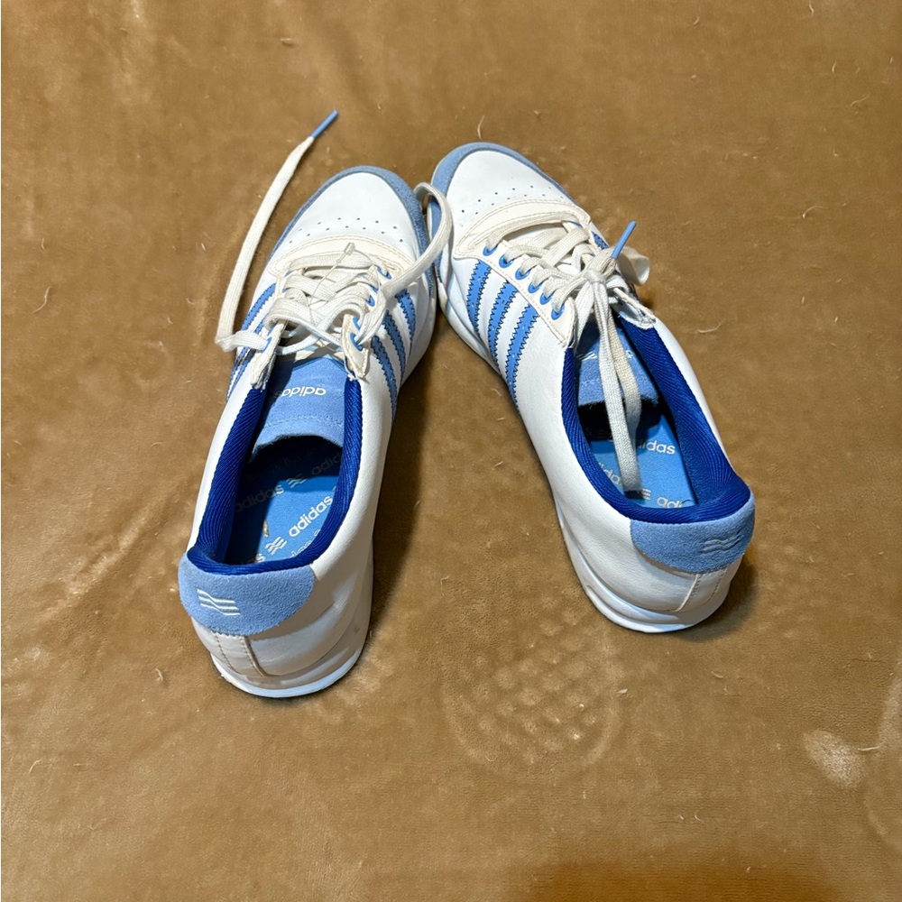 adidas White and Light Blue Women's Low-Top Athletic Sneakers
